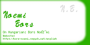 noemi bors business card